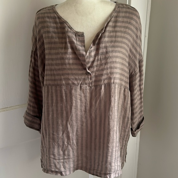 XCVI Linen Top Sz. Lg EUC - Picture 1 of 5